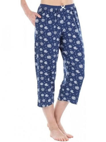 Sets Women's Sleepwear Jersey Lightweight Capri Pajama Set - Tank Top Set - Dandelion - CT18ILRT9CX $26.54