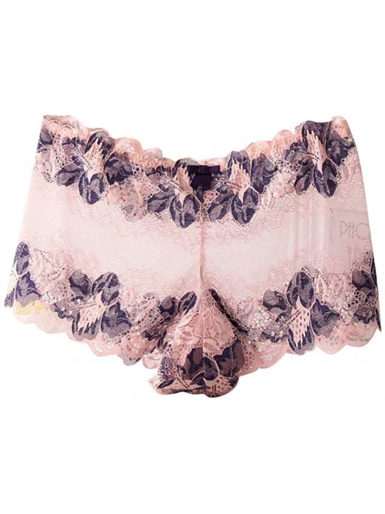 Sexy Lingerie Lace Brief Underpant Sleepwear Underwear M-4XL - Pink ...