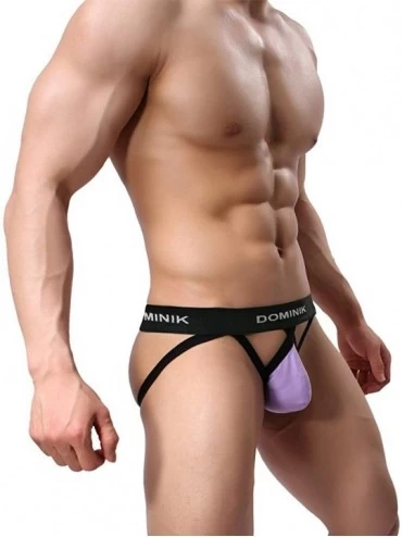 G-Strings & Thongs Mens Jock Straps Thongs Underwear - English Lavender - CV17Z6TDQSA $9.58