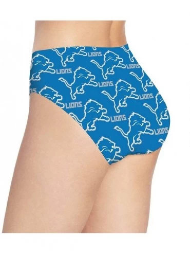 Panties Detroit Lions Women's Underwear Sexy Polyester Underwear Panties Soft Triangle - CB199XHG0CH $17.43