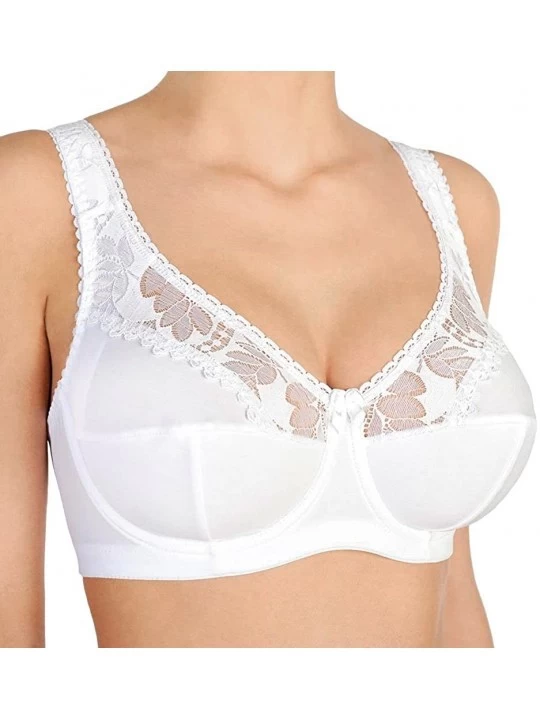 Bras Womens Unpadded Bra Collection Galla - White - CJ11HIJ0BQB $21.22