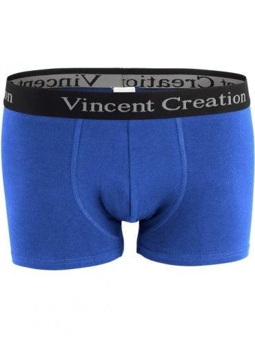 Boxer Briefs 6 Pack Men's Underwear Boxer Briefs Boxer Shorts Soft Cotton Trunks - Nebulas Blue - C218YC6ADSM $20.35