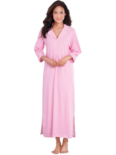 Womens Nightgown So Soft - Long Nightgowns for Women - Pink - CC12O09AUWN