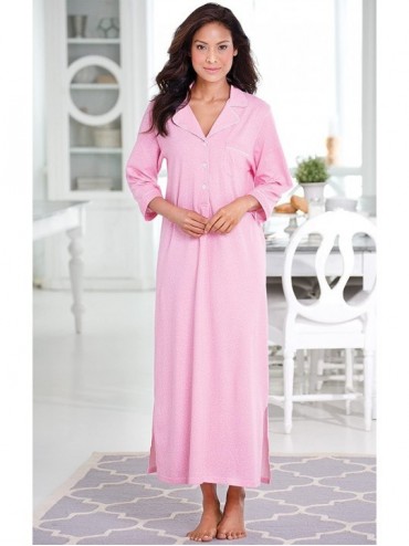 Womens Nightgown So Soft - Long Nightgowns For Women - Pink - CC12O09AUWN