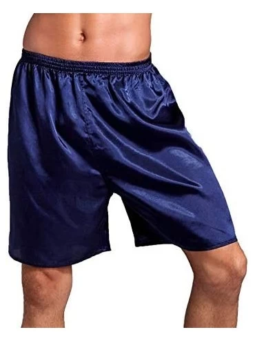 Sleep Bottoms Mens Sleepwear Satin Silk Underwear Boxers Shorts Nightwear Pajamas Bottom Pants S-XXXL - 3-pack red+grey+blue ...