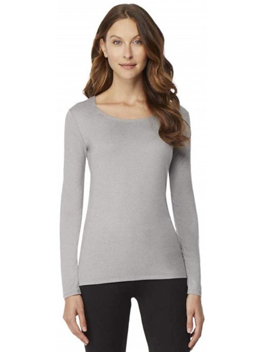 Women's Heat Scoop Neck Thermal Top - Ht Grey3 - CQ18H9L5CC4