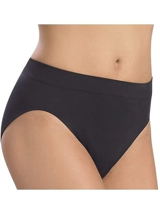 Panties Women's Microfiber Hi Cut Panty - Black - CL1123RJ7YZ $13.48