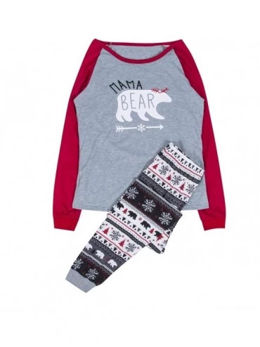 Sets Christmas Pajamas for Family Long Sleeve Matching Polar Bear Pajama PJ Sets - Mom - C018KXCGTNL $16.10