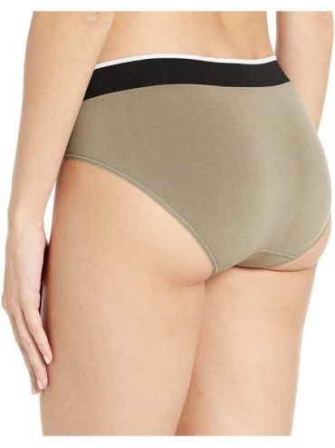 Panties Women's Seamless Litewear Solid Bikini - Pine/Black - CD18NYYMMNR $15.25