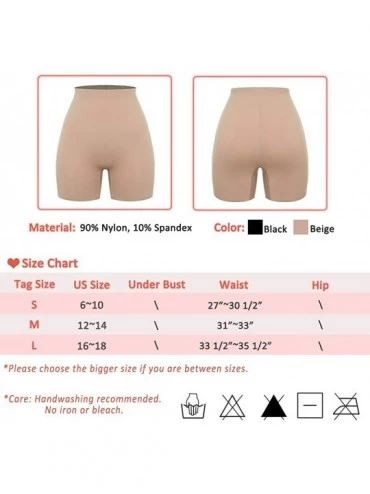 Shapewear Shapewear Shorts for Women High Waist Thigh Slimmer Slip Shorts Under Dress Tummy Control Panty Shaper - Beige (Boy...