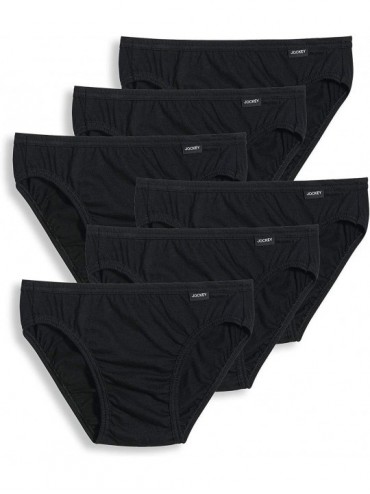 Men's Underwear Men's Elance Bikini - 6 Pack - Black - CV18I0SHUUI