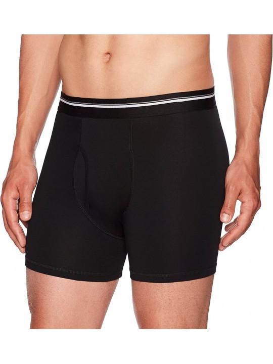 Men's 4-Pack Tag-Free Boxer Briefs - Black - C617YX96IK5