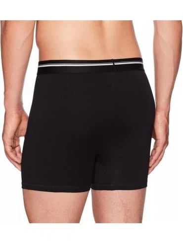 Boxer Briefs Men's 4-Pack Tag-Free Boxer Briefs - Black - C617YX96IK5 $16.42