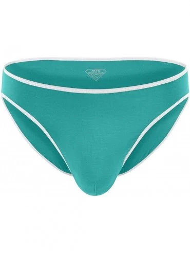 Briefs Men's Bikini Underwear Sexy Bikini Briefs Low Rise Briefs Underwear with Pouch - Lake Green/Blue/Coffee - CZ18YZOG3WS ...