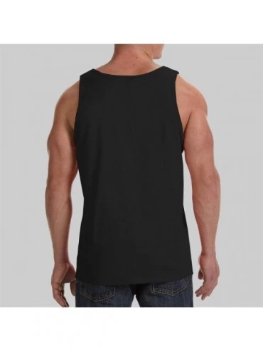 Undershirts Men's Sleeveless Undershirt Summer Sweat Shirt Beachwear - Beauty Birds - Black - CR19CIYNLE9 $18.79