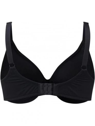 Bras Women Soft Leisure Bra Non Padded Thin Triangle Cups Sexy T-Shirt Lingerie - Black - C9189686U4U $13.98