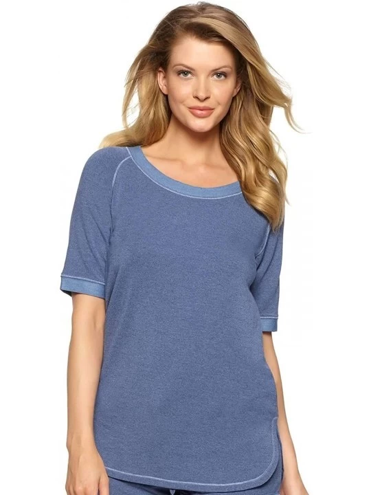 Tops Jamie Terry Scoop Neck Raglan - Blue - CC183RZKZU7 $17.02