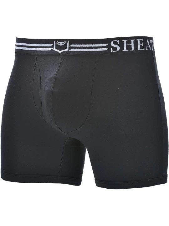 Boxer Briefs Men's Underwear with Dual Pouch 4.0 Boxer Briefs - Black/White - CY12O5U984I $24.65