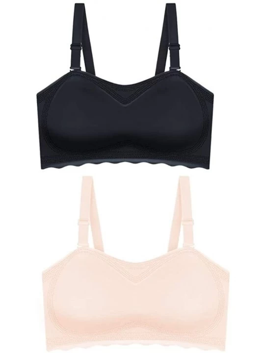 Accessories Anti-Slip Ice Silk Air Bra Strapless with Shoulder Strap & Extend The Buckle - Beige - CZ1904490E2 $24.80