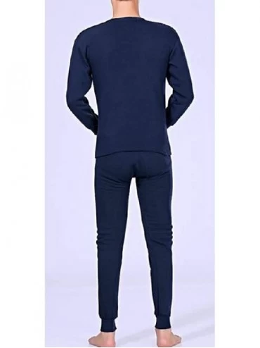 Thermal Underwear Men's Thermal Underwear Set Long Johns Winter Base Layer Top & Bottom 2 Sets - 1 - C6194CQ40UU $27.45