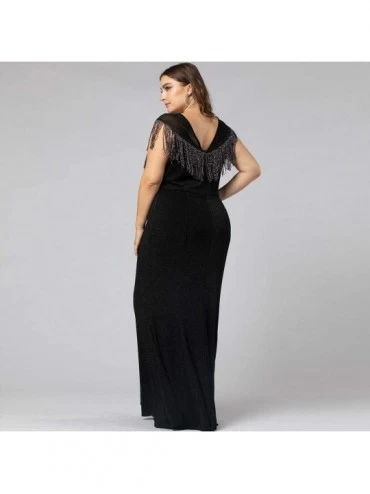 Garters & Garter Belts Women's Sexy Off Shoulder Maxi Dress- Elegant Evening Long Formal Prom Bodycon Party Maxi Dress - Blac...