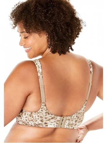 Bras Molded Padded Seamless Wirefree Full Figure Bra Glowing Floral 48B - CC18I0MRIN3 $35.22