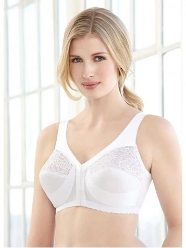 Bras Women's Full Figure MagicLift Front Close Support Bra 1200 - White - CQ111WL246B $34.73