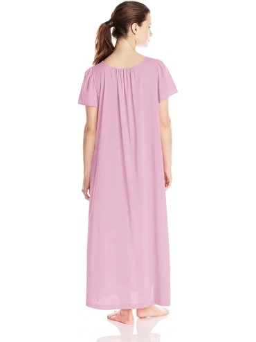 Nightgowns & Sleepshirts Women's Petals 53 Inch Short Flutter Sleeve Long Gown - Orchid - C2182WTCRDH $33.01