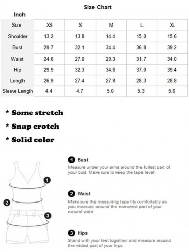 Shapewear Women's Short Sleeve Tops Basic V-Neck Leotard Bodysuit Jumpsuit - Green - CM1872T9E5U $20.49