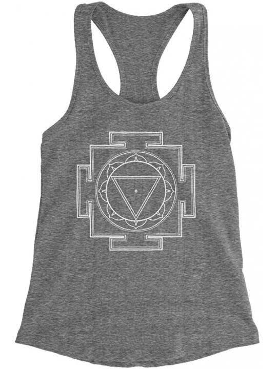 Camisoles & Tanks Tara Yantra The Way of Compassion Triblend Racerback Tank Top - Heather Grey - CN1993QWCAR $27.91