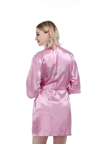 Robes Bridesmaid Robes Sleepwear Robe Bride Robes Pyjama Robe Female Nightwear Bathrobe - Light Pink Bridesmai - C319C95IGSG ...