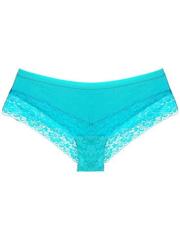 Lingerie Women 6-Pack Colorful Hipster Lace Trim Briefs Panties Low ...