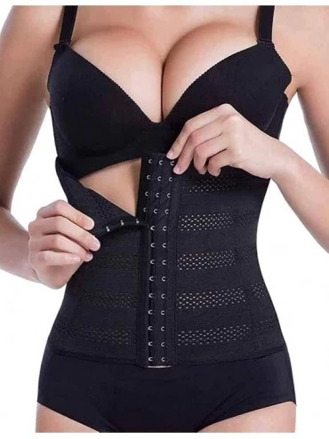 Bustiers & Corsets Women Breathable Waist Tummy Training Shaper Corset Belt - Black - C2182Z4LTAY $9.09