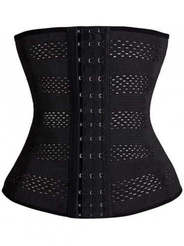 Bustiers & Corsets Women Breathable Waist Tummy Training Shaper Corset Belt - Black - C2182Z4LTAY $9.09