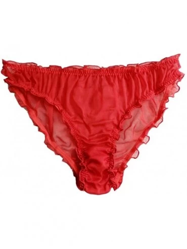 Panties 3Pairs Women's Silk Panties Bikini Underwear Size S M L XL 2XL - Multicoloured - CL196XCD94M $19.56