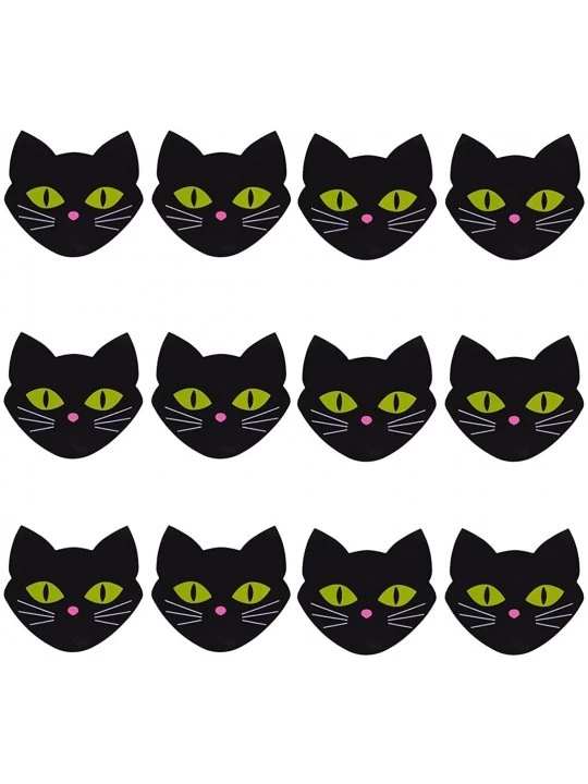 Accessories 6 Pairs Black Cat NippleCovers Satin Pasties Disposable Self Adhesive Breast Petals - CH18CQXY4Z8 $8.82