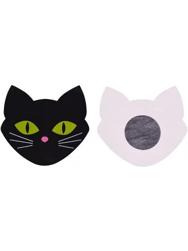 Accessories 6 Pairs Black Cat NippleCovers Satin Pasties Disposable Self Adhesive Breast Petals - CH18CQXY4Z8 $8.82