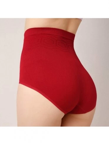 Shapewear Women's Shapewear Underpants Body Shaping Pants Belly Pants Hip Raise Waist Postpartum Corset Pants - D Red - C8193...