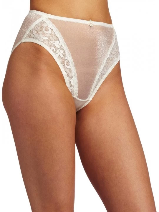 Panties Women's Plus Size High Cut lace Bikini - Ivory - CU114AZESMX $18.69