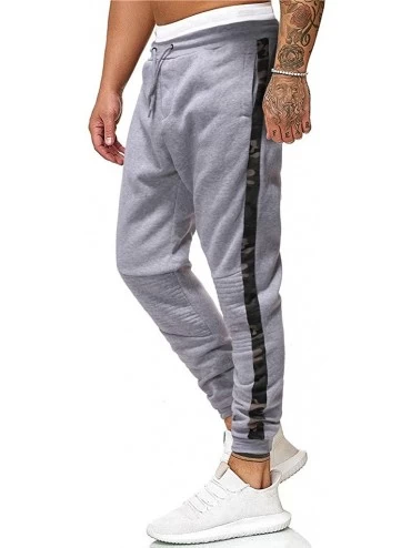 Thermal Underwear Men Fleece Jogger Pants Solid Low Rise Sweatpants Closed Bottom Drawstring Lightweight Slacks for Gym Runni...