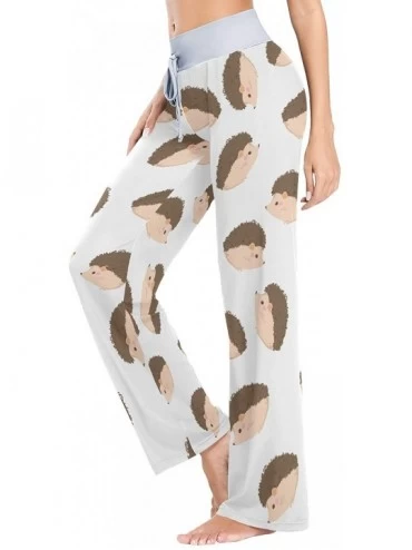 Bottoms Women's Loose Casual Comfy Pajama Pants Drawstring Palazzo Wide Leg Lounge Pants - Color10 - C7197EL8HRM $30.44