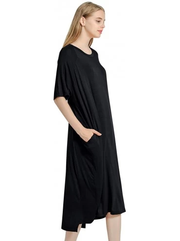 Nightgowns & Sleepshirts Women's Nightdresses Nightshirts Dressing Gown- Nightwear Pyjamas- Short Sleeves Lingerie Sleepwear ...