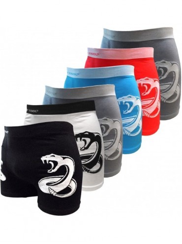 Boxer Briefs Stretches Seamless Mens Boxer Briefs Underwear 6-Pack Set - Snake Viper-6pack - C512N6FWBFC $29.11