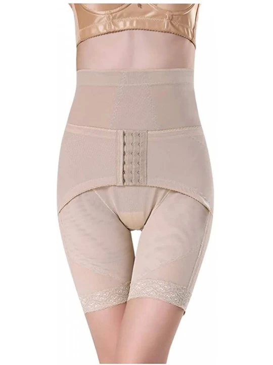 Bras Women High Waist Black Lace Female Shorts Comfortable Shapewear Pants - Beige - CS19082SUG2 $13.79