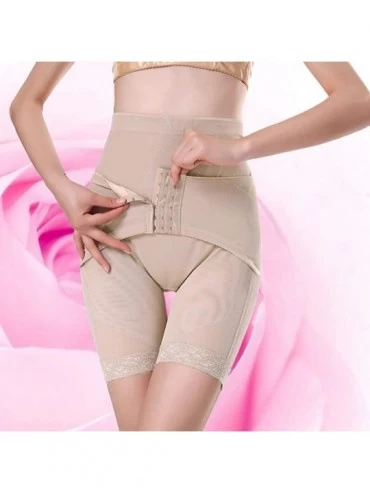 Bras Women High Waist Black Lace Female Shorts Comfortable Shapewear Pants - Beige - CS19082SUG2 $13.79