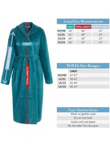 Robes Women's Soft Fleece Robe with Hood- Warm Bathrobe - Purple - CM11V8KKMVZ $32.85