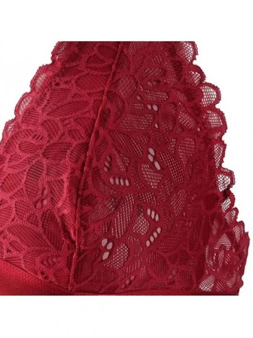 Bras Women's Halter Bralette With Cageback - Solar Red - CT1864SNDO0 $16.55