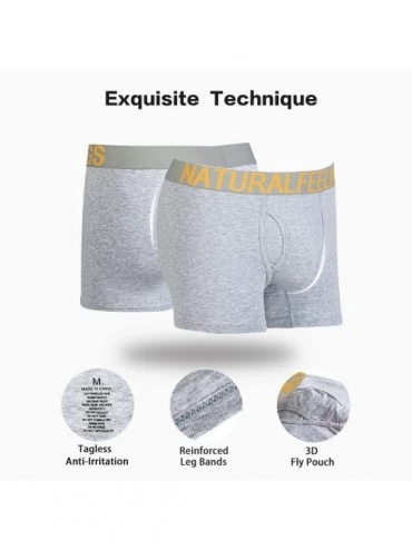 Boxer Briefs Men's Underwear Boxer Briefs Cotton Boxer Briefs Underwear S M L XL XXL - Multicolored - CQ183LHTSGW $8.32