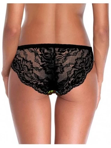 Thermal Underwear Women Lace Underwear Low Waist Brief Soft Panties Rabbits Fun Colorful Pattern - Multi 1 - CQ19E7L75UM $22.64