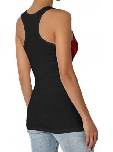 Camisoles & Tanks Sammy Woman Premium Tank Top Comfortable Sleeveless Garment Black - Black - C419C6UG490 $16.04